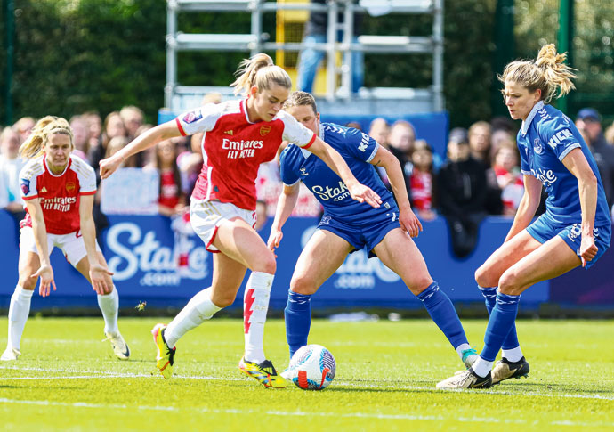 Barclays Women Super League Everton vs Arsenal at Walton Hall Park Stadium, Liverpool 28th April 2024