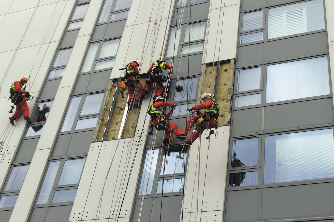 Claddingremoval Chalcots October 2017