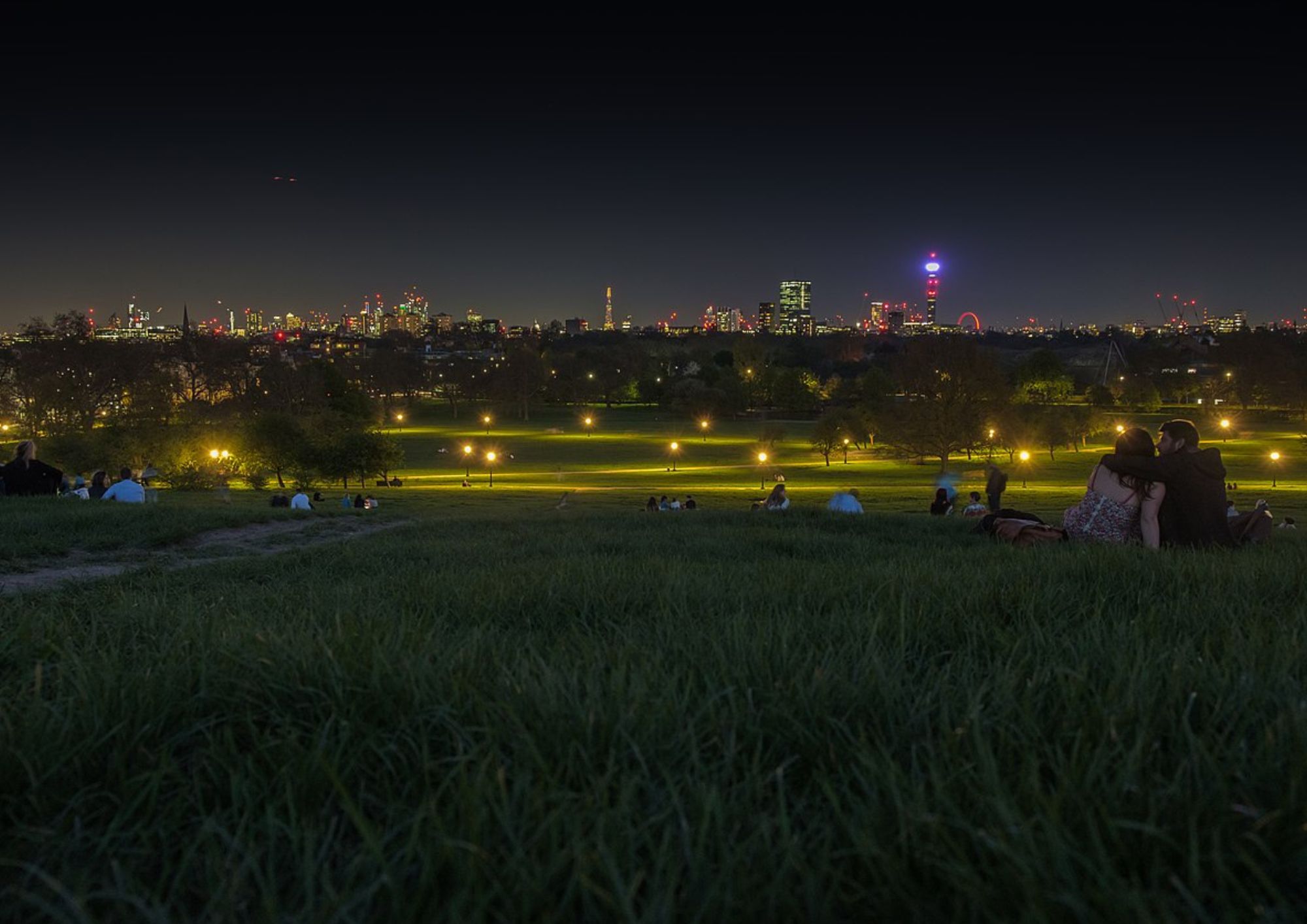 CREDIT primrose hill vioew at night