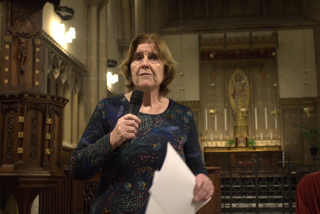 Cllr Pat Callaghan at St Michael's Church meeting