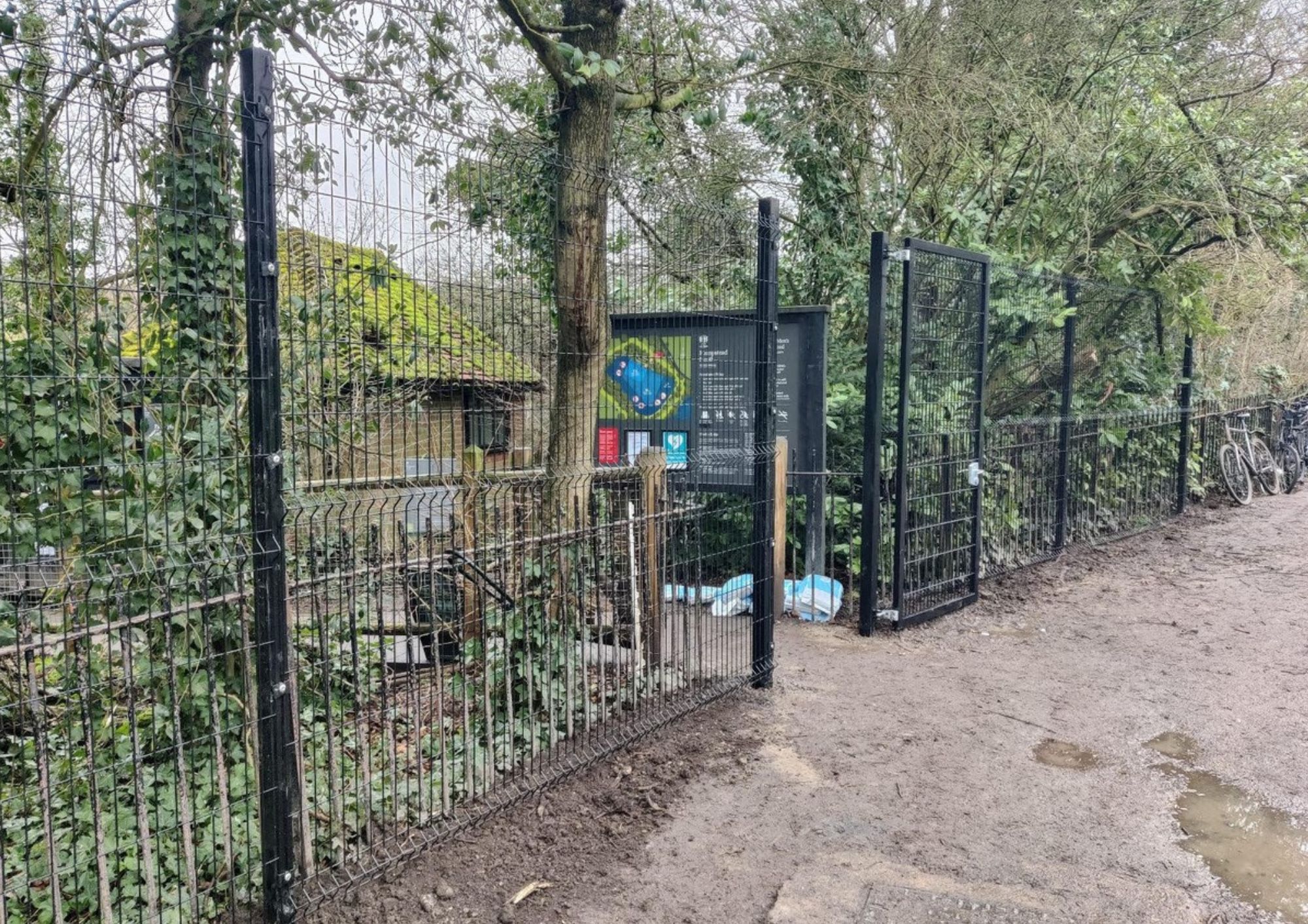 new swim pond fence