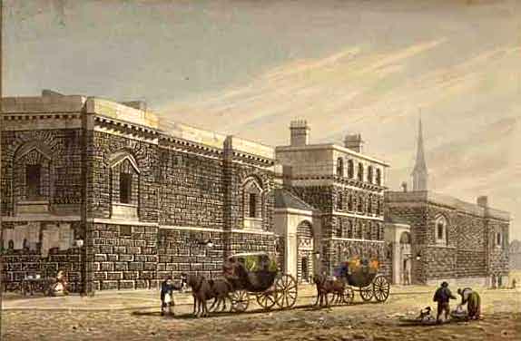 Newgate_West_View_of_Newgate_by_George_Shepherd_1784-1862_edited